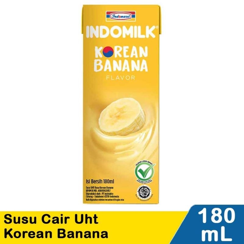 

Indomilk Susu Cair Uht Korean Banana 180mL