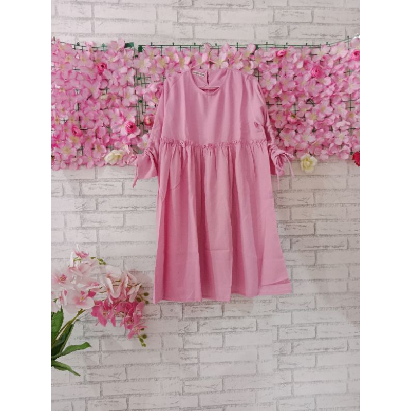 dress pink polos/blouse tunik pink