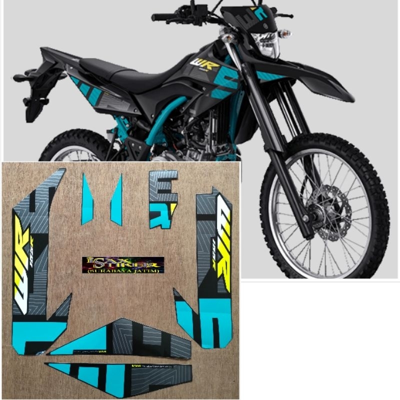 Striping Original Yamaha WR 155R hitam hijau tosca tahun 2022 2023