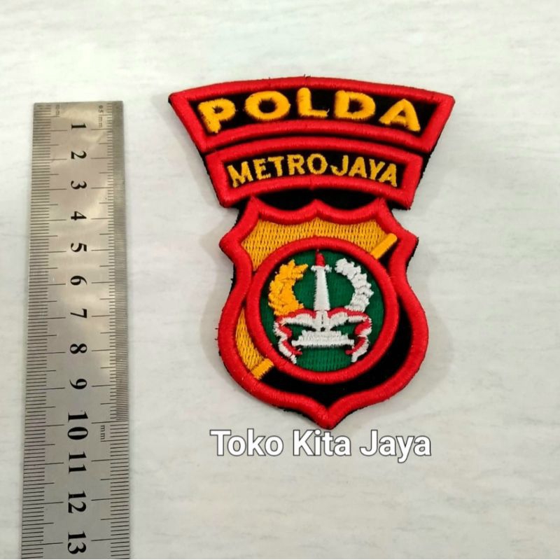 Bordiran Polda Metro Jaya | BADGE TIMBUL  POLDA  METRO JAYA JAKARTA/BET BORDIRAN TIMBUL POLDA JAKART