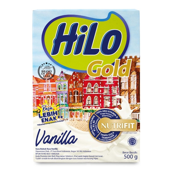 

HiLo Gold Chocolate/ Vanilla 500 gram / 1KG - Susu Tinggi Kalsium Rendah Lemak