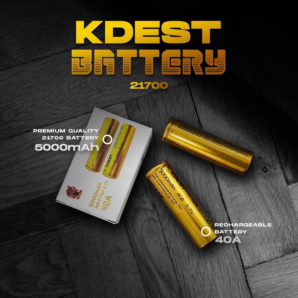 Star ** Original Batre KDEST GOLD 5000mAh 40A 21700 - Battery buruan