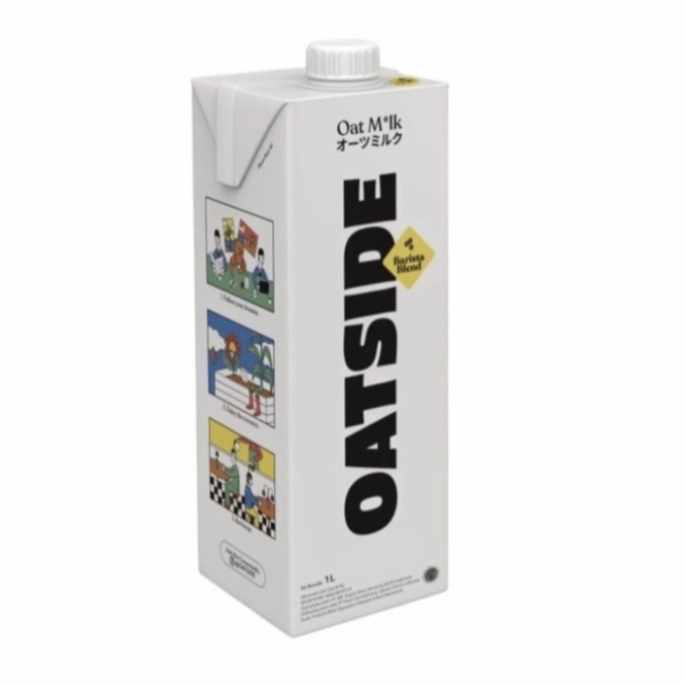 

FLASH SALE⚡ Oatside Barista Blend Milk 1liter - Susu Oat Gandum - Milk Gosend/Grab