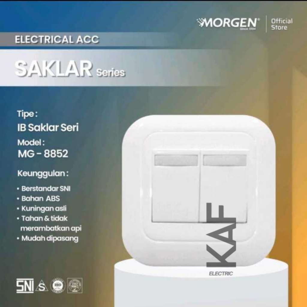 Morgen Saklar MG-8852 Seri / Colokan listrik tanam SNI