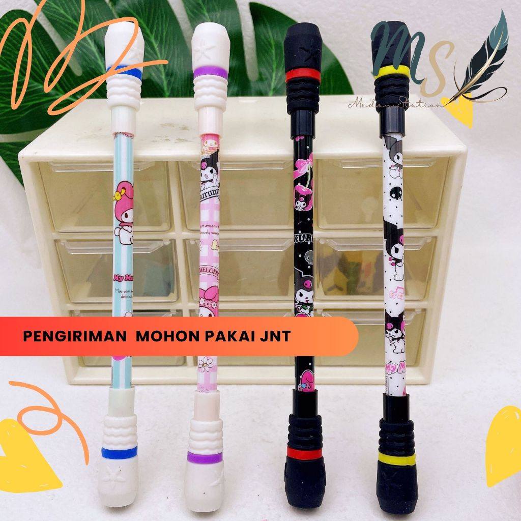 

Medan Station || 1pcs Pulpen Spinner Sanrio Kuromi / Pulpen Gel Spinning Sanrio