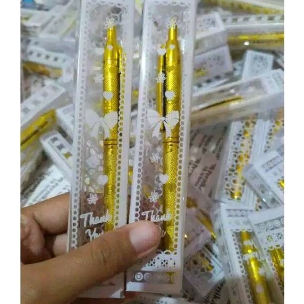 

Terkini.. ( isi 50pcs ) Pena emas perak mika 99