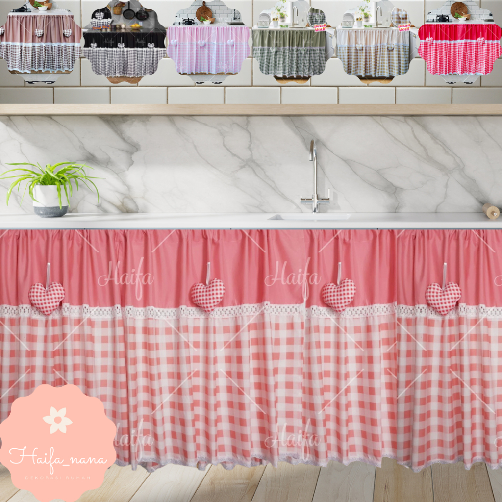 GORDEN KOLONG DAPUR KOTAK VARIASI HIASAN LOVE/TIRAI KOLONG DAPUR KOTAK RENDA