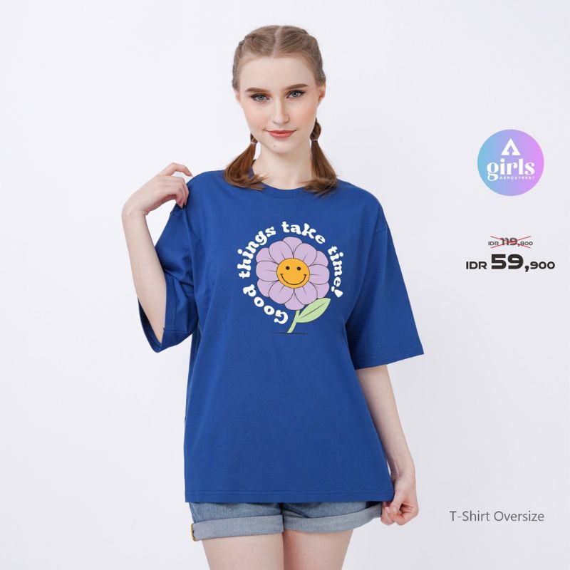 AEROSTREET T-Shirt Oversize Crop Kaos Loony