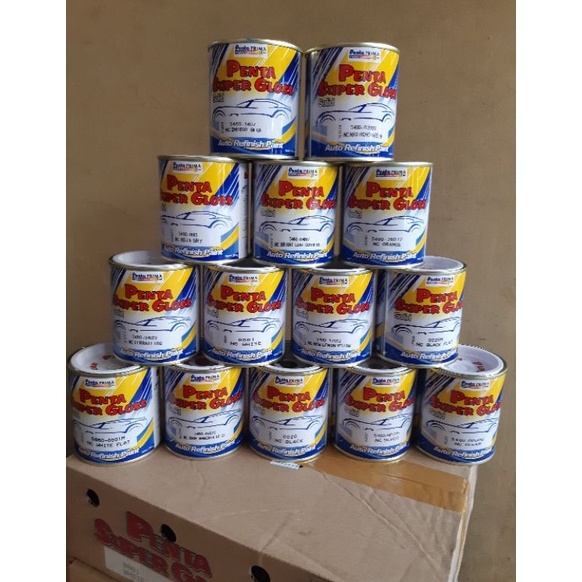 TERMURAH CAT DUCO PENTA SUPER GLOSS NC HITAM/PUTIH/SILVER/CLEAR/CLEAR DOFF/HITAM DOFF & DLL 200GRAM