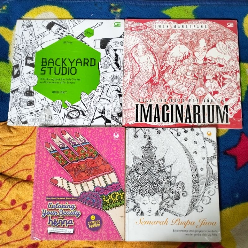 ORIGINAL BUKU MEWARNAI BACKYARD STUDIO ART COLORING BOOK THAT TELLS STORIES AND EXPERIENCES OF ART L