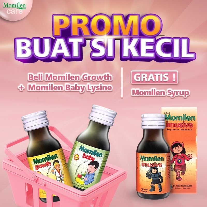 PROMO BUAT Si Kecil/ Momilen Growth + Momilen Baby Lysine / Vitamin Tulang & Gigi / Vitamin C & Zinc