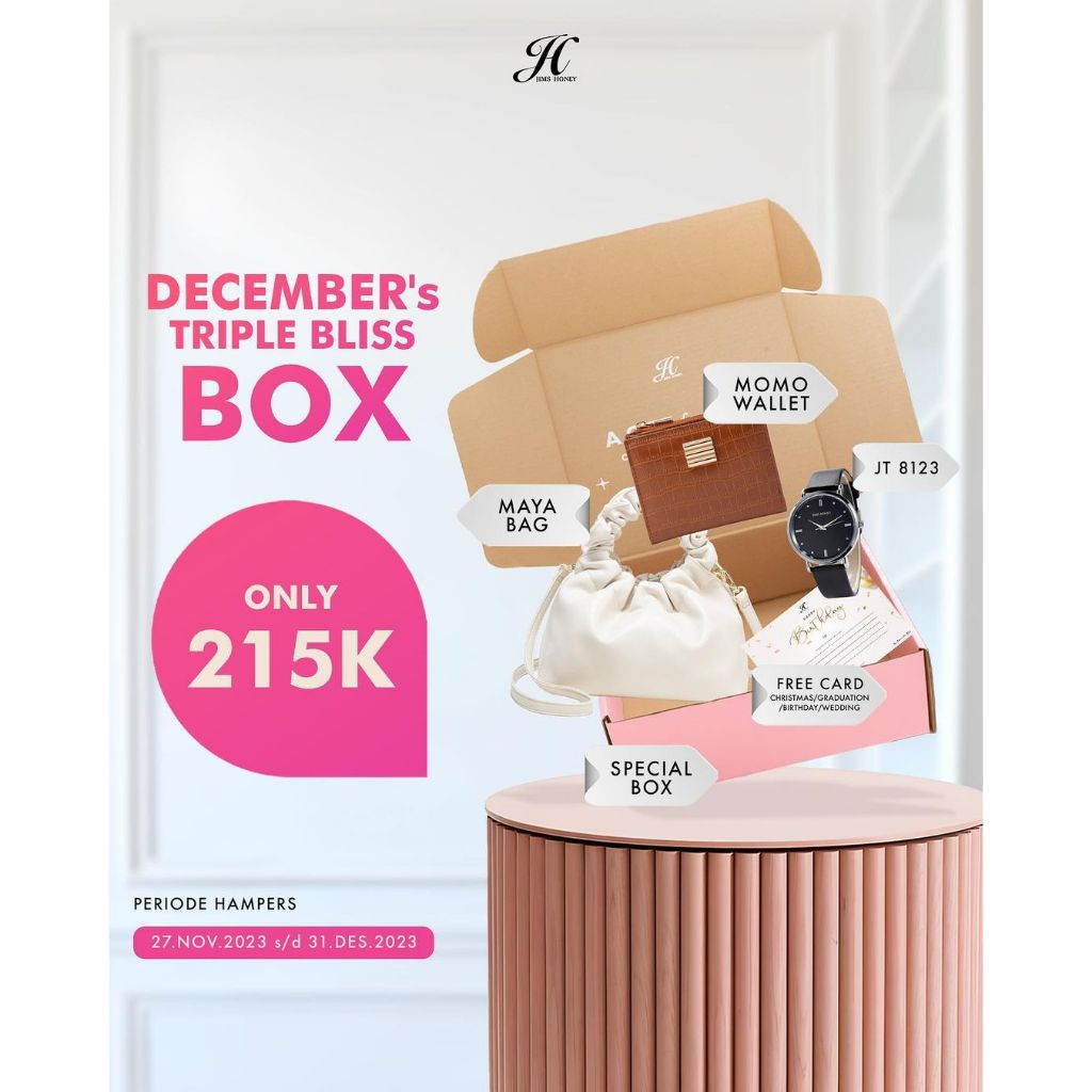 JIMS HONEY SET HAMPERS DECEMBER'S TRIPLE BLISS BOX