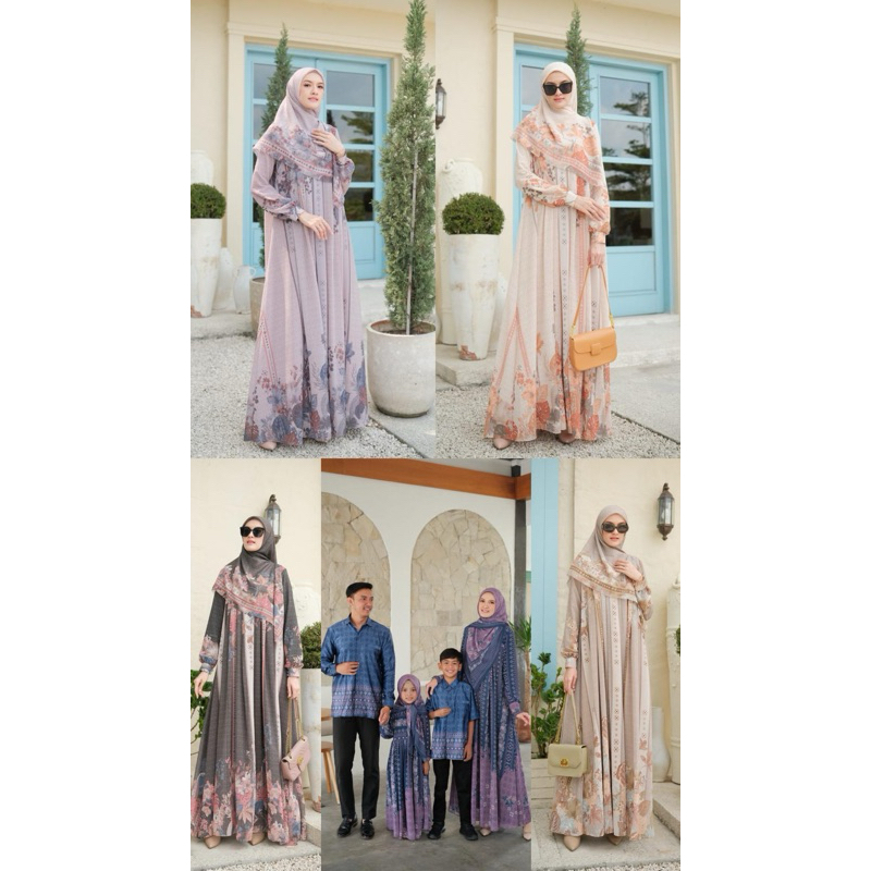 INDIRA HARMONY FAMILY SET NAVY PURPLE IED SERIES BY MUKHBITA