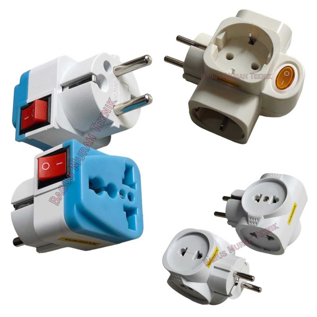 Steker Arde Adaptor Travel Dengan Switch