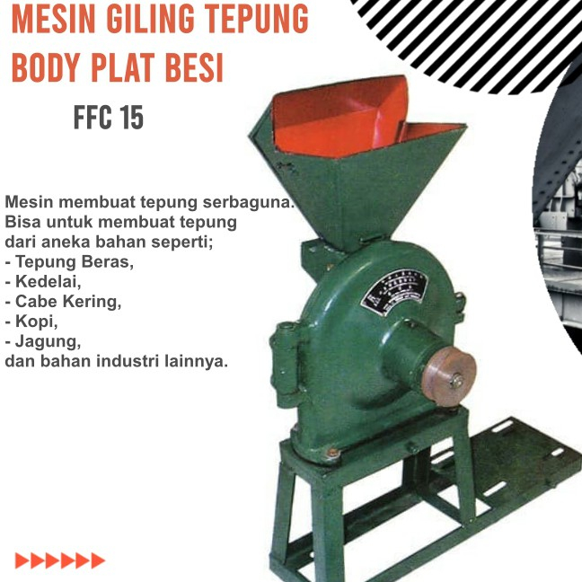 OSSEL Mesin Giling Bumbu Mesin Penepung Mesin Penggiling Tepung Giling Kopi Jagung FFC 15 OSSEL