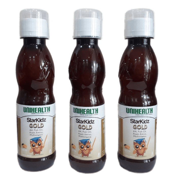 Starkidz Fish Oil Gold Minyak Ikan Unihealth Soho Star Kidz Gold 200 ml