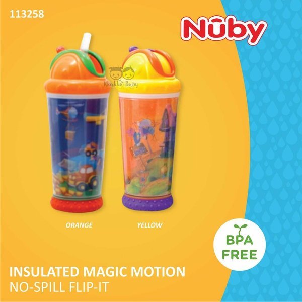 Nuby Insulated Magic Motion No Spill Flip it BOTOL MINUM ANAK NUBY BOTOL MINUM