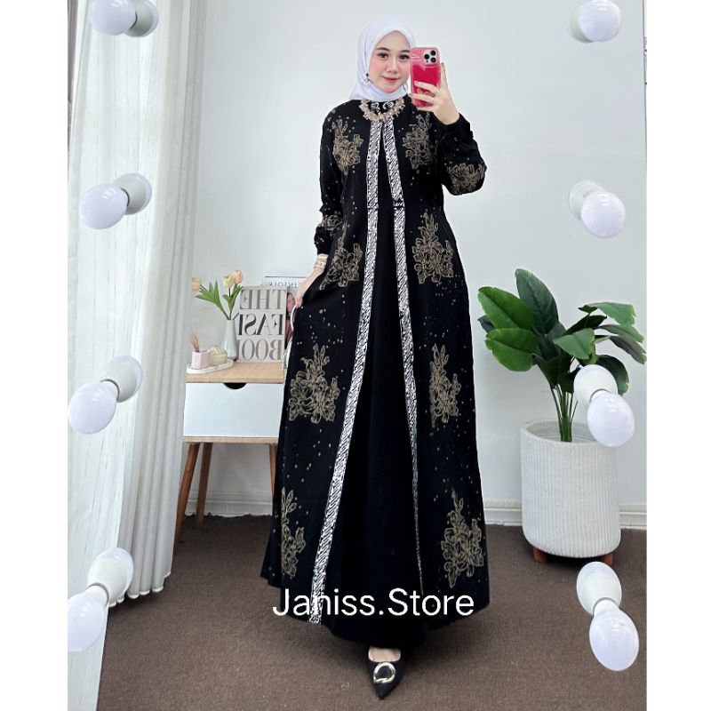 Gamis Rayon Twill Ori Premium Malaman Gamis Jumbo LD 130