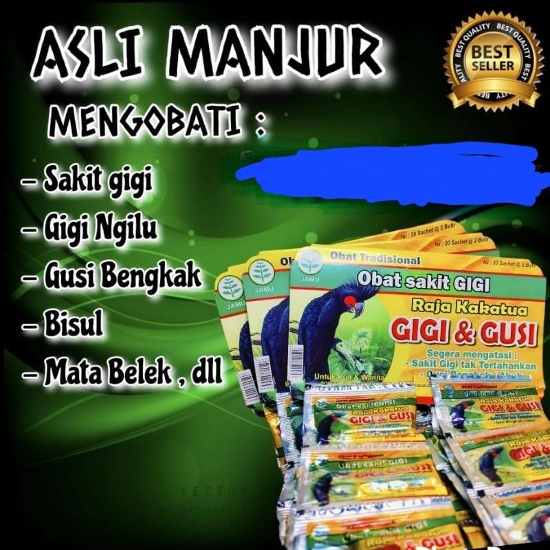 

jamu obat gigi dan gusi raja kakatua