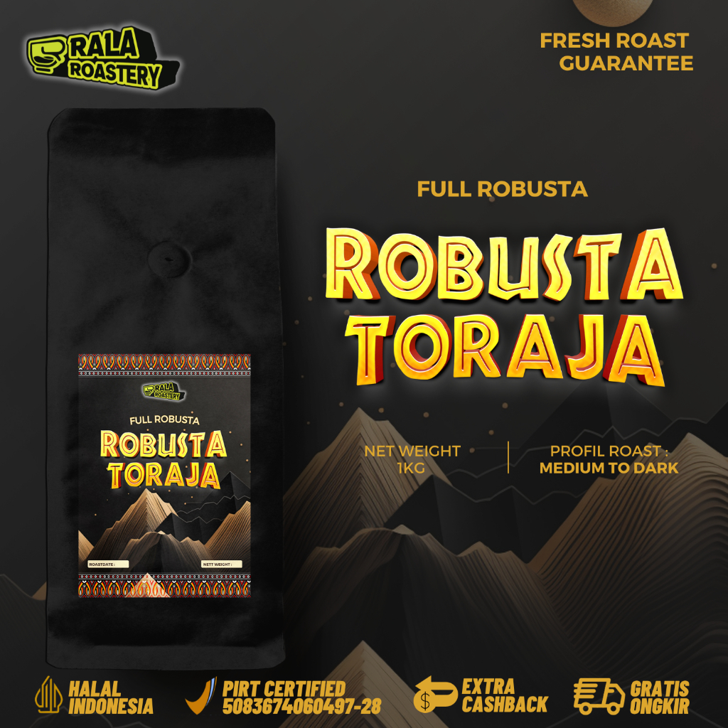 

Es Kopi Susu Robusta Toraja | Espresso Biji Kopi Robusta 1KG