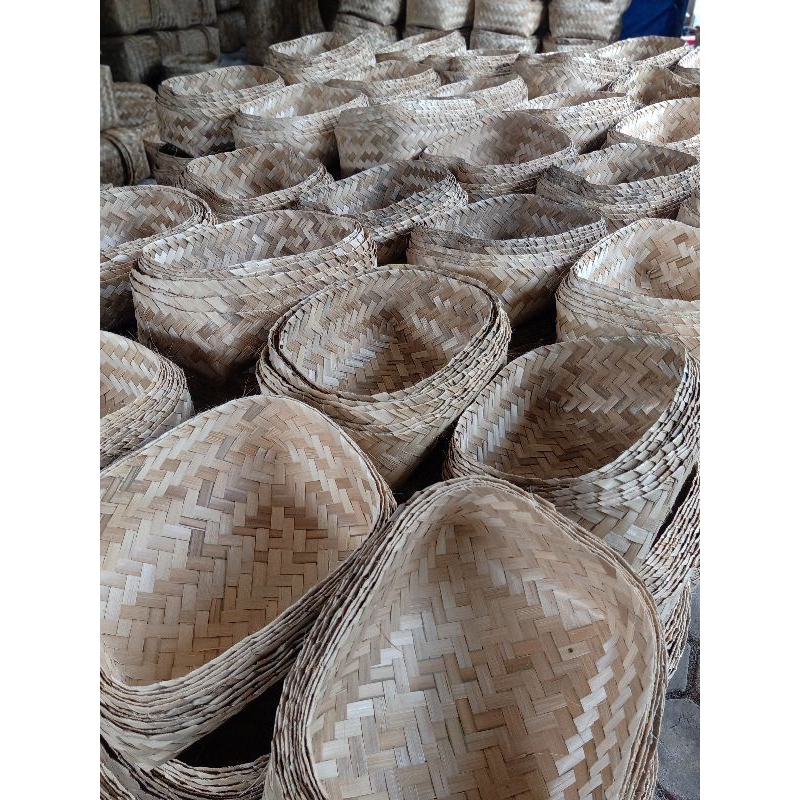 Sepasang Besek jumbo persegi panjang 40x25x15 Bakul Bambu Besek PSHT Besek Merpati Besek Walet