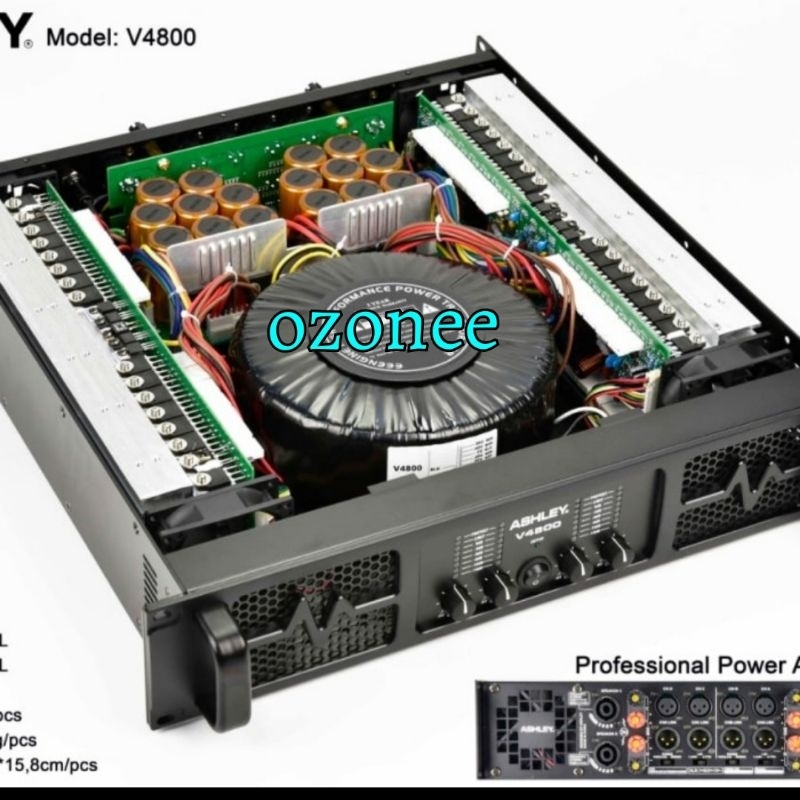 Power Amplifier 4 Channel Ashley V4800 V 4800 Original