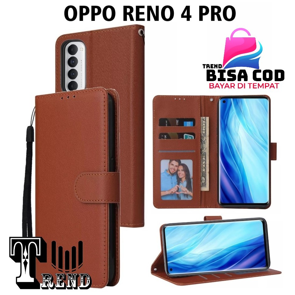 FLIP COVER OPPO RENO 4 PRO LEATHER CASE FLIP OPPO RENO 4 PRO