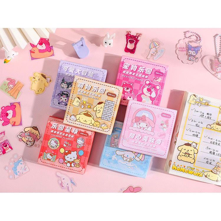 

ST8-Sticker 100 pcs SANRIO cinnamoroll melody kuromi