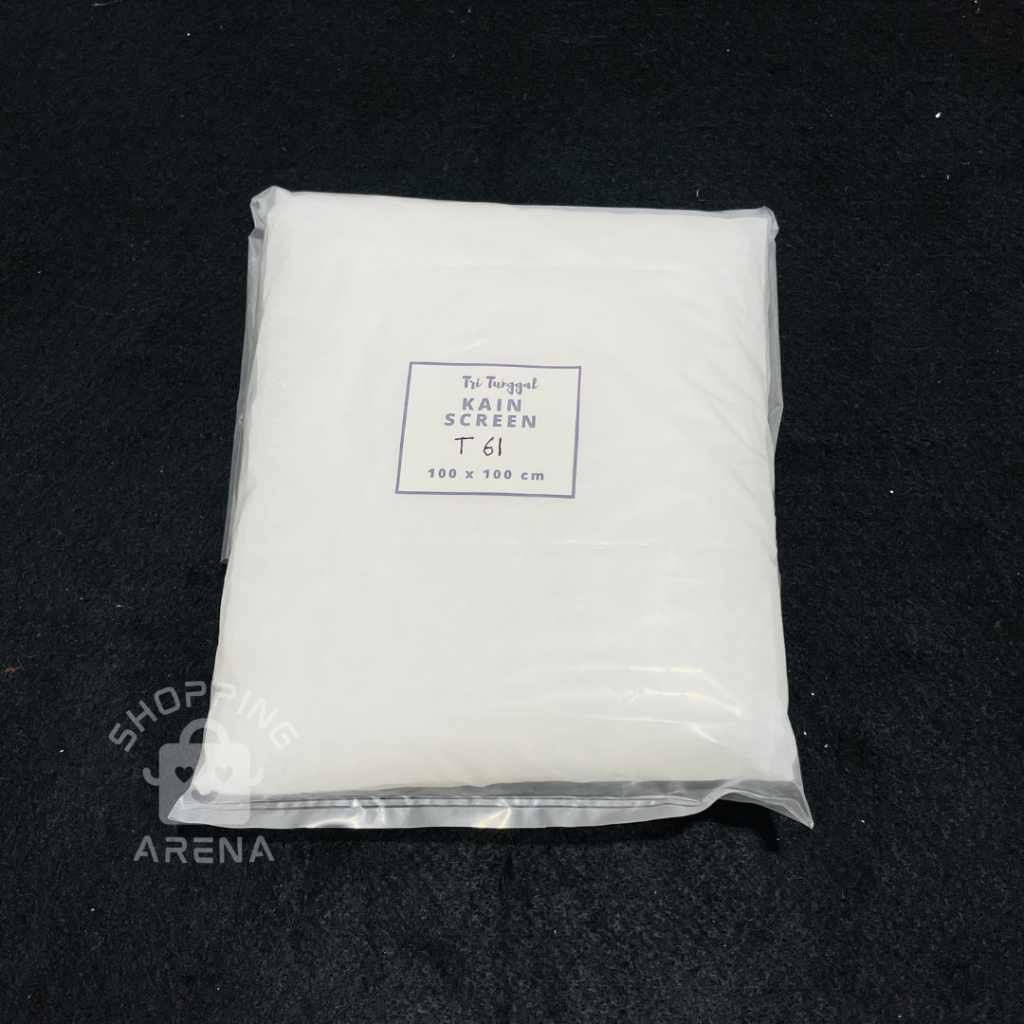 

Kain Screen Sablon Ukuran T61 100x100 cm Warna Putih Bahan Monyl Bagus Satuan Lembaran Mesh Polyester Monil Cetak Blok Raster Luster Kualitas Premium Lembar Potong Potongan Meteran Permeter Murah White Media Kertas Plastik Prakarya Shopping Arena Malang