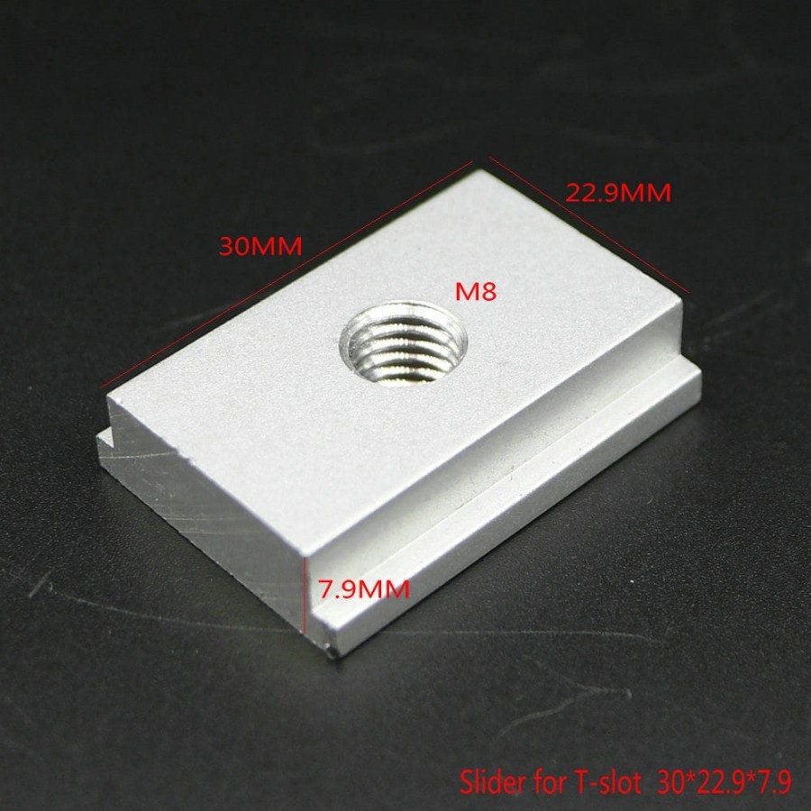 M8 T-Slider for T-slot for Various Woodworking Jigs