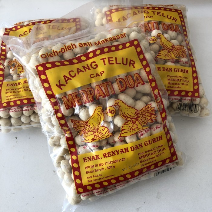 

kacang Telur Merpati Dua Oleh-Oleh Khas Makassar 500gr