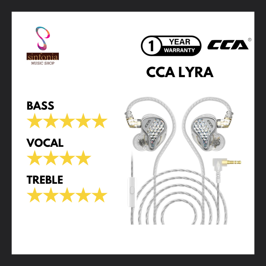 CCA LYRA In Ear Metal Earphone with MIC - Garansi Resmi