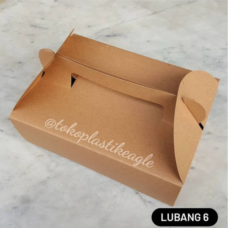 

Dus Cupcake Lubang 6 Kraft Handle