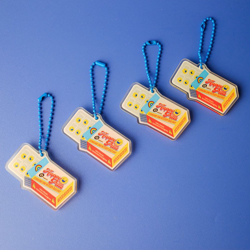 MAD CLUB Acrylic Keychain Happy Pills