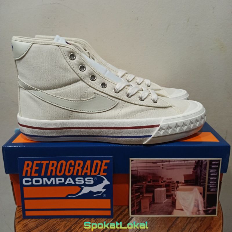 Sepatu Compass Retrograde Hi/High Decon Cream Size 36 - 45 Original BNIB Fullset