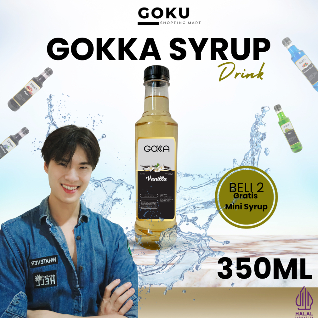 

Minuman Sirup 350ml Gokka Syrup Rasa Vanilla