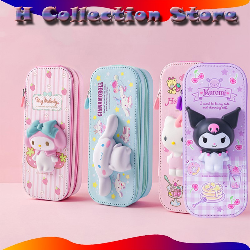 Tempat Pensil Squishy Sanrio Dua Susun Pen Holder Squishy Double Decker Pen Holder Sanrio