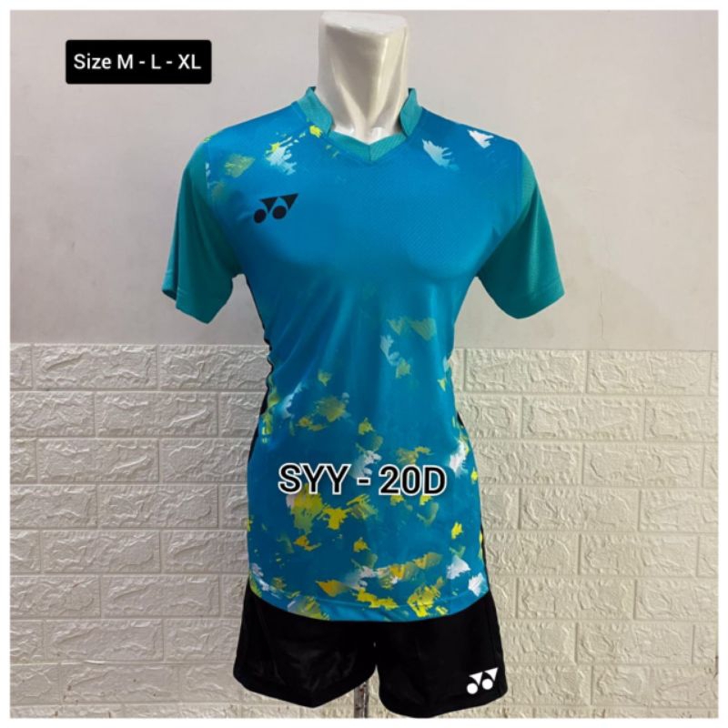 setelan olahraga badminton yonex baju dan celana pendek bulutangkis