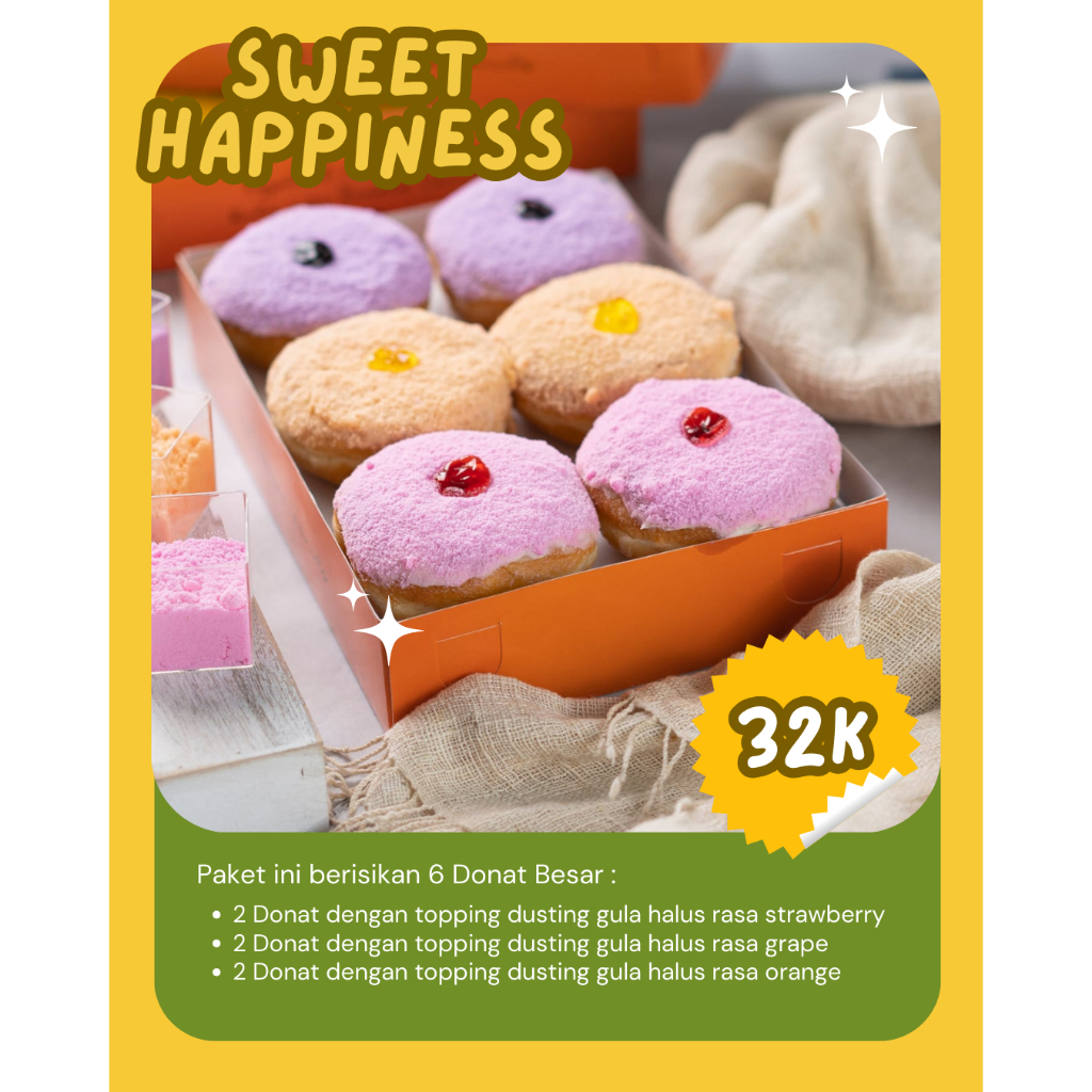 

Donat Artisan Aneka Rasa Topping Lokal Bekasi Paket Keluarga