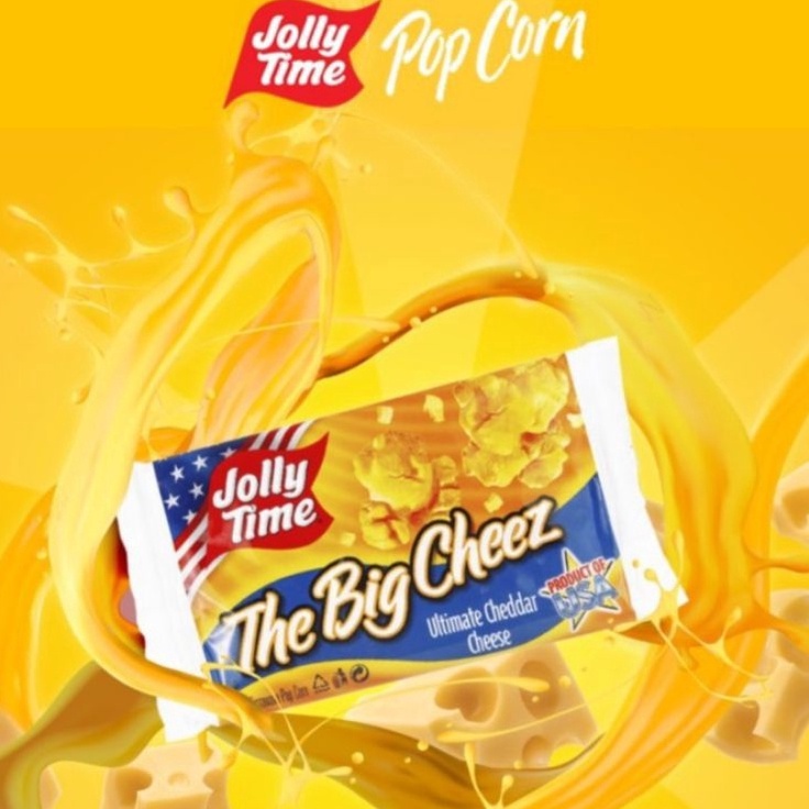 

[KODE GS8BD] Popcorn Jolly Time The Big Cheez - Pop corn rasa Keju Kuning