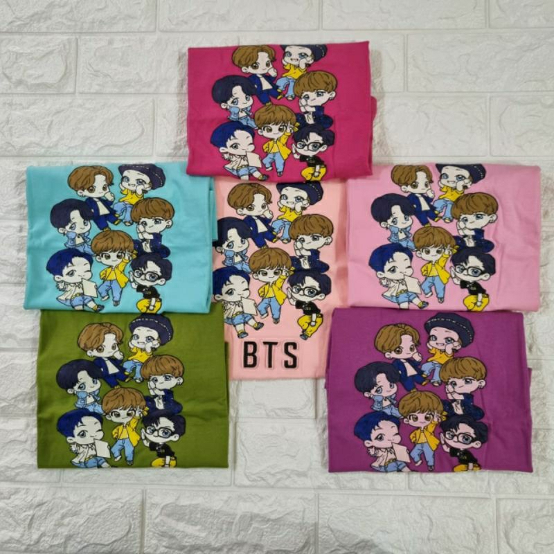 Baju Kaos Atasan Anak Perempuan Embos Tangan Pendek (2-9thn)