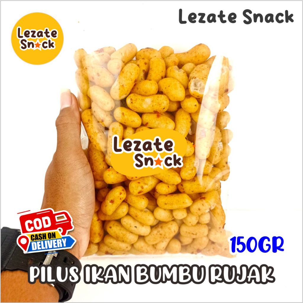 

Pilus Rujak Ikan Tenggiri 150gr Murah Enak Renyah / Pilus Bangkok Pedas Manis Daun Jeruk / Pilus Ikan Lili Tongkol Bumbu Rujak