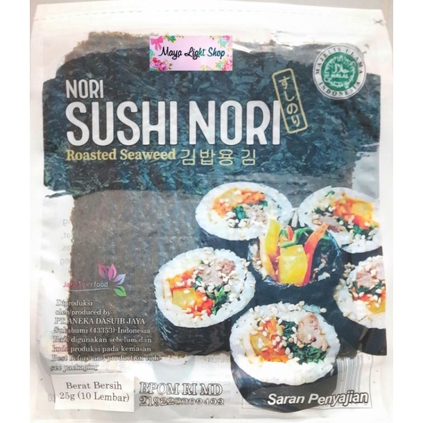 

[KODE PRODUK CYG0B4756] nori sushi 10 lembar rumput laut termurah bahan sushi nori manjun sakao kimbap bento seaweed nori rumput laut jepang