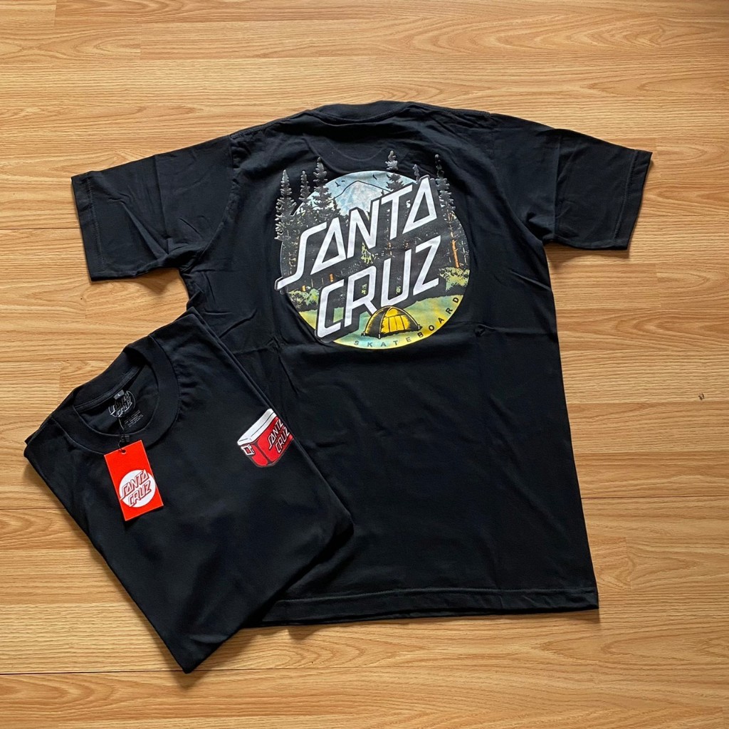 KAOS SANTA CRUZ SKATEBOARDS BLACK PREMIUM