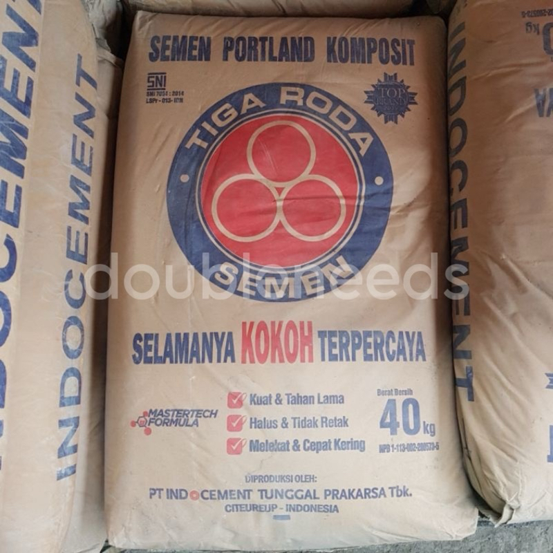 SEMEN TIGA RODA 1SAK 40KG VIA INSTANT GOJEK / GRAB