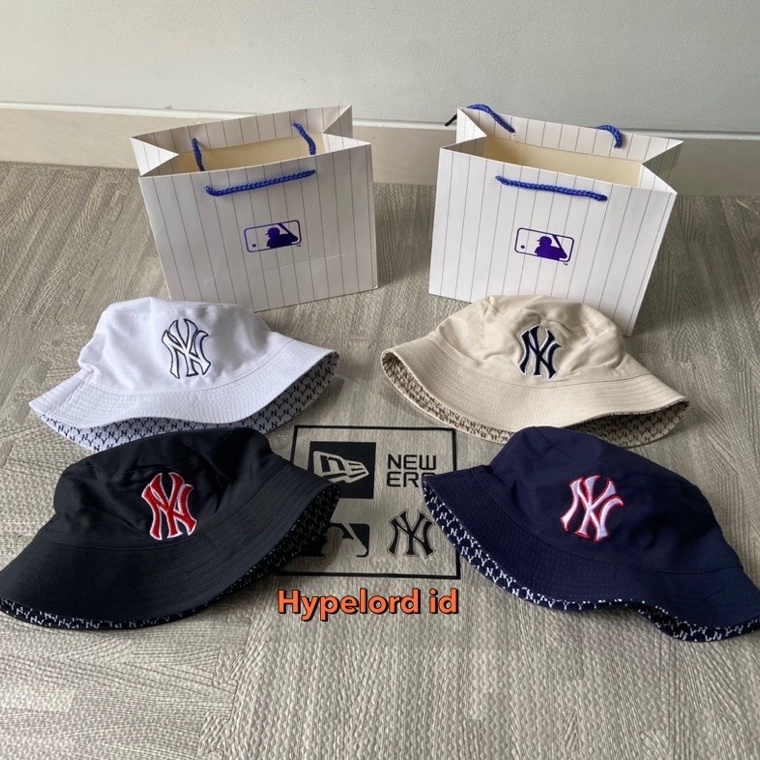 Rekomendasi.. Topi Ny Newyork Bucket Hat Monogram
