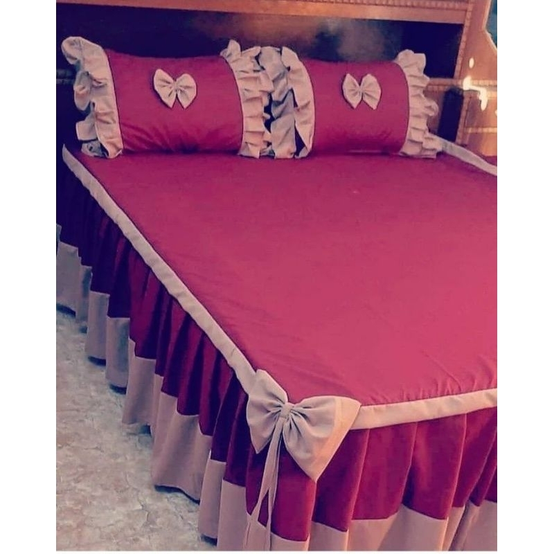 Sprei pengantin / Sprei rumbai excelent/ Sprei rumbai susun