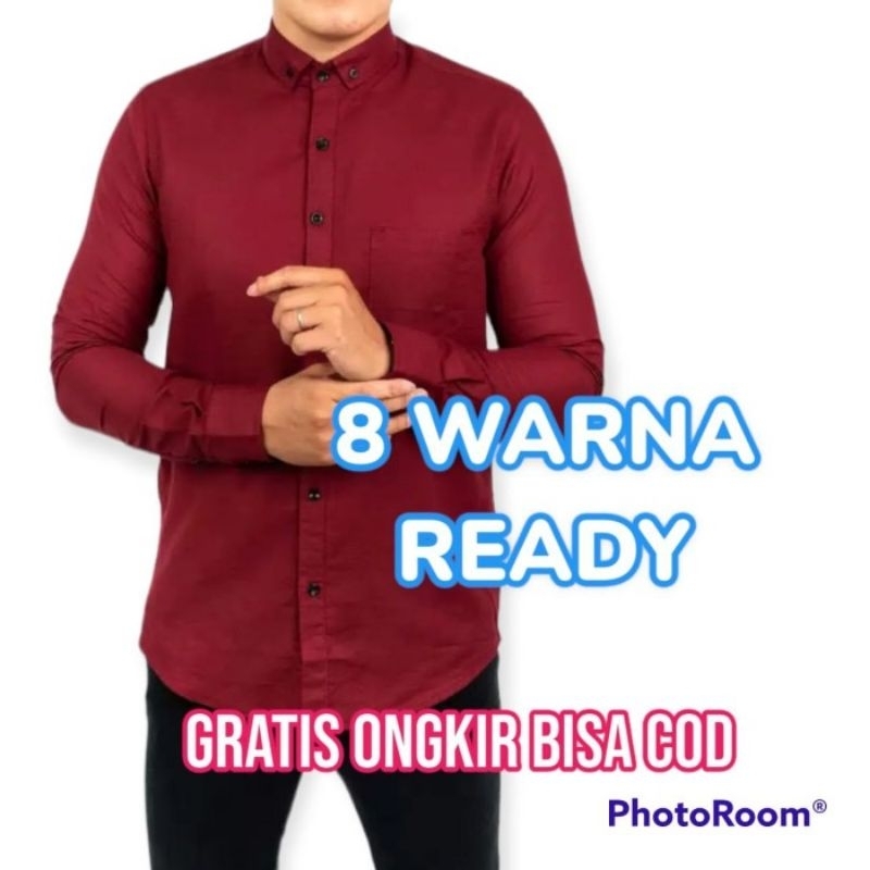 Kemeja polos pria slimfit termurah kemeja pria terbaru kemeja polos lengan panjang kemeja polos pria