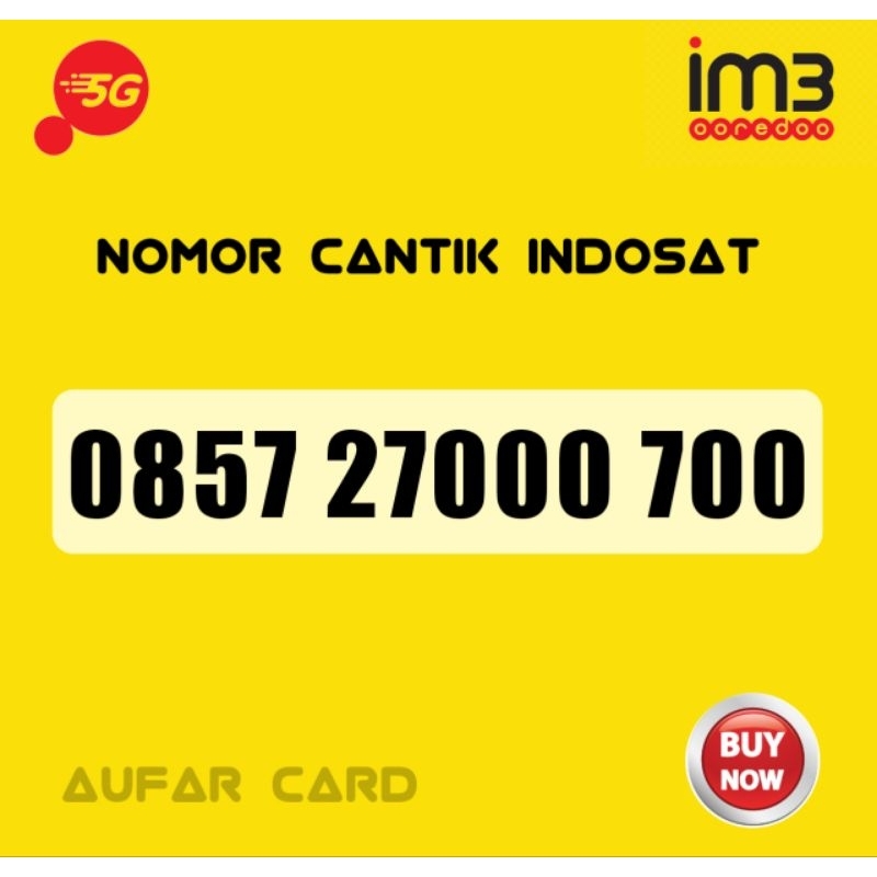 Kertu Perdana Nomor Cantik Indosat IM3 27000 700 7000 700 7000700 000700 00700 0700 27000700