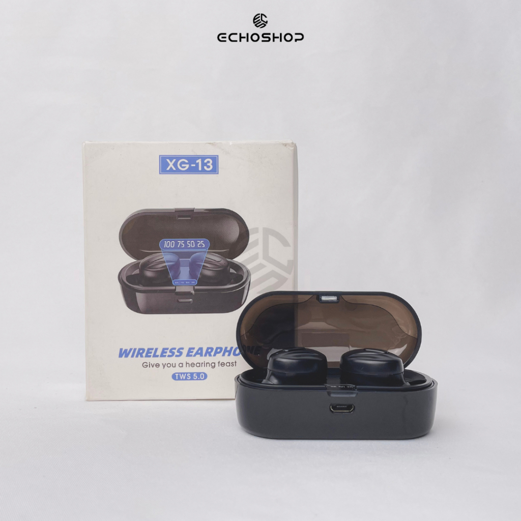 XG13 Bluetooth Tws 5.0 Mini Wireless Earphone Menyentuh Tahan Air Olahraga Binaural Mini Earphone Me